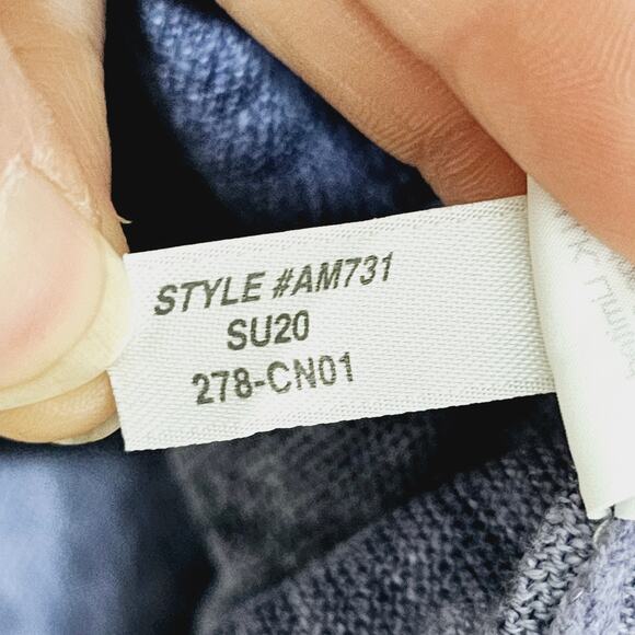 J. Crew 100% Linen Top Women's Size L Purple Boxy Coastal Beach - Picture 6 of 7